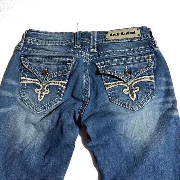 Rock Revival Denim Noelle Capri Ankle Jeans Womens Size 29 29x28 Low Rise - Picture 11 of 14